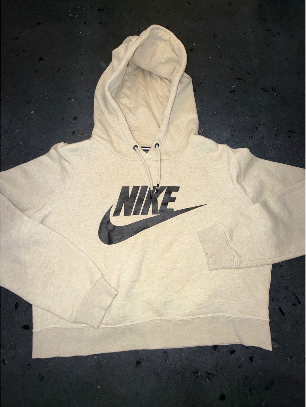 Nike Medium Cream Hoodie with Black Logo
